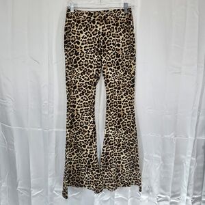 Leopard Print Flared Women's Pants